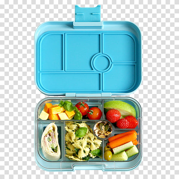 Bento Food Storage Containers, Yumbox, Lunchbox, Child, Meal, Tray, Blue, Plastic transparent background PNG clipart
