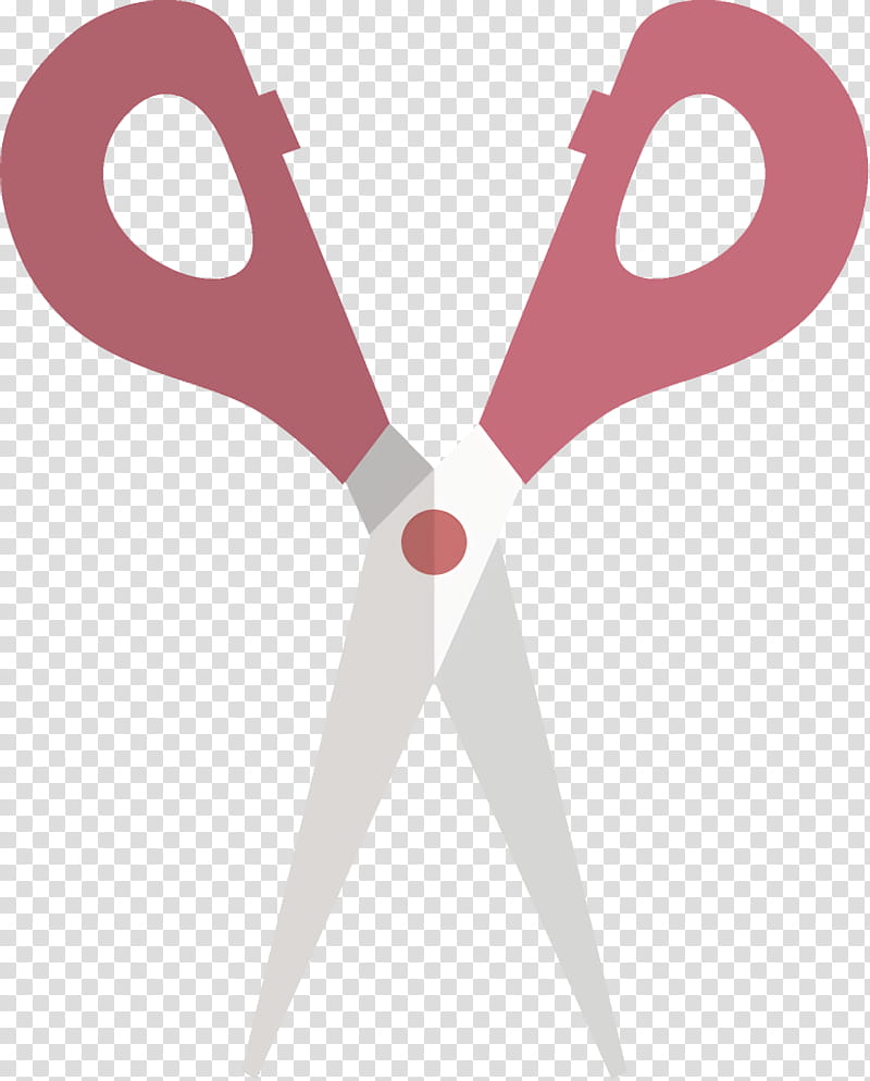 scissors pink cutting tool material property, Logo, Ribbon transparent background PNG clipart