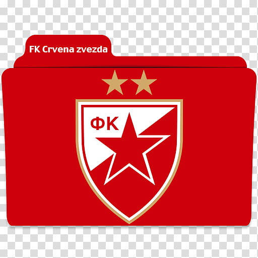 UEFA Football Teams Folder Icons , FK Crvena zvezda Folder transparent  background PNG clipart