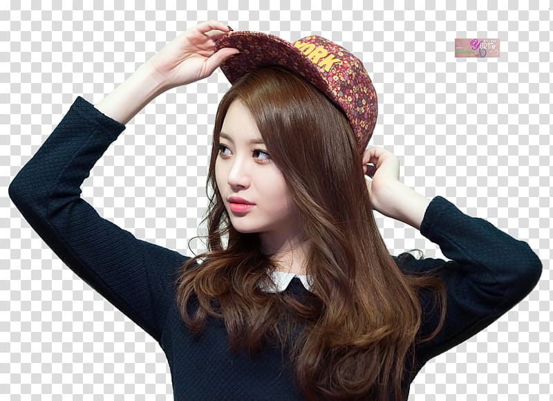Yura Girls Day, woman holding flat-brimmed cap transparent background PNG clipart