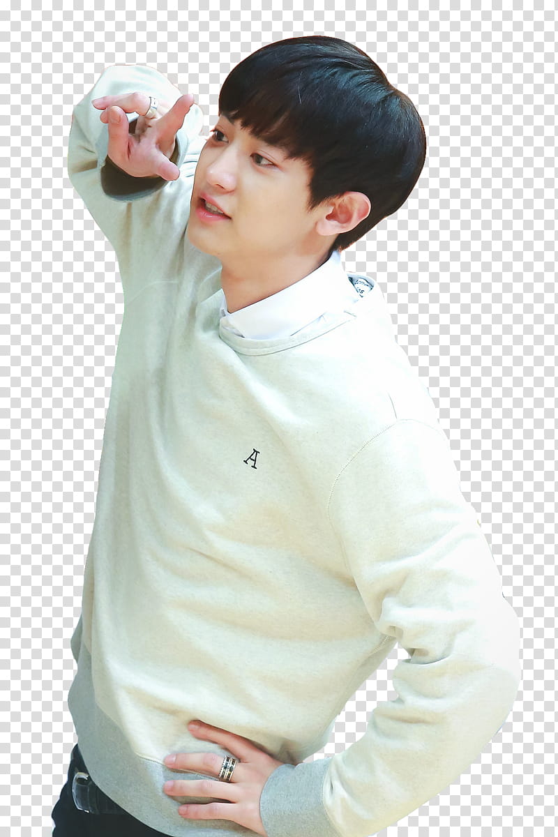 Render ChanYeol EXO, man using hand sign transparent background PNG clipart