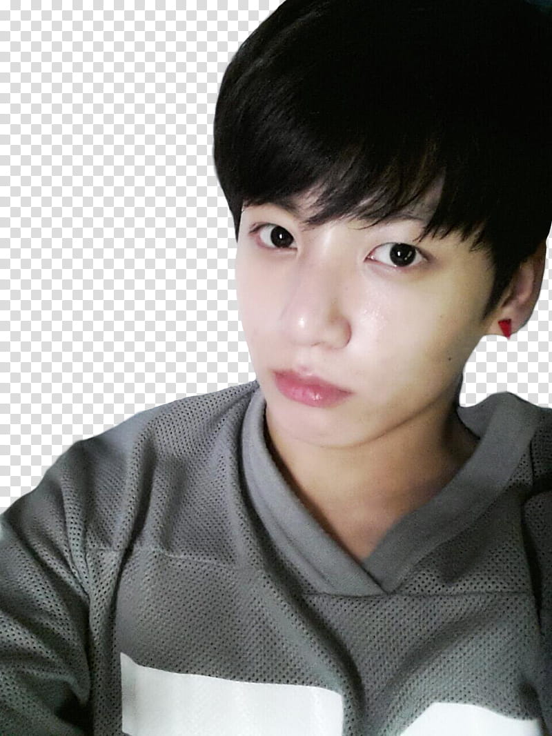 Jeon jungkook , women's gray and white top transparent background PNG ...