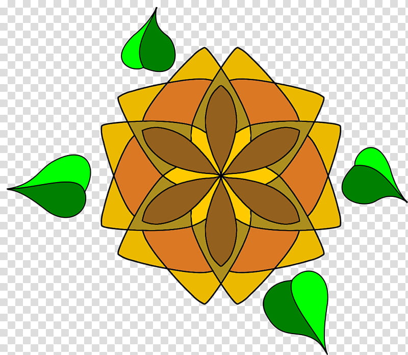 Symetric Blumen handgezeichnet Svg und, yellow flower illustration transparent background PNG clipart