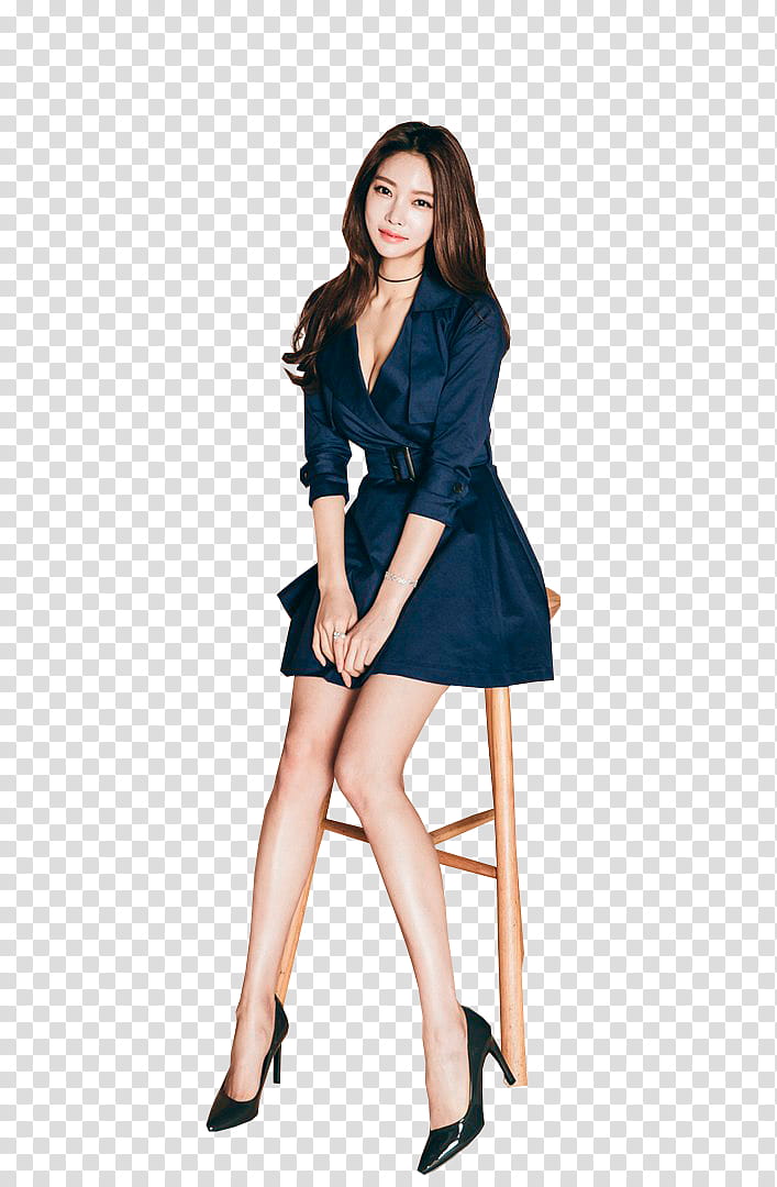 PARK JUNG YOON, smiling woman sitting on chair transparent background PNG clipart