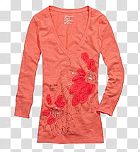 AE Shirt, orange plunging-neck shirt transparent background PNG clipart