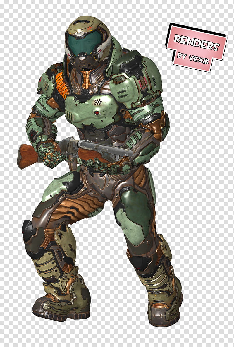 Doom Guy Slayer Render transparent background PNG clipart