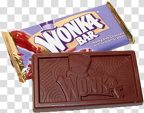 Wonka Bar chocolate pack transparent background PNG clipart