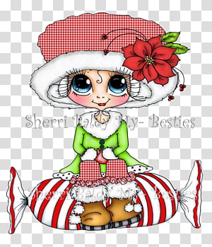 Christmas Hat, Flower, Hat Girl, Color, Copic, Postage Stamps, Painting, Art Diary transparent background PNG clipart thumbnail