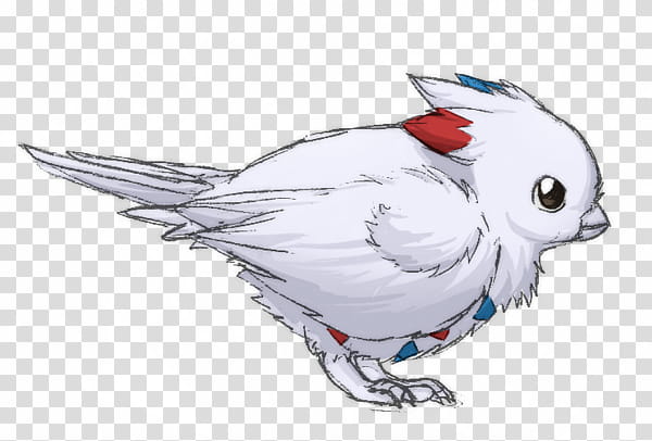 Mr. Tweetums, white bird drawing transparent background PNG clipart