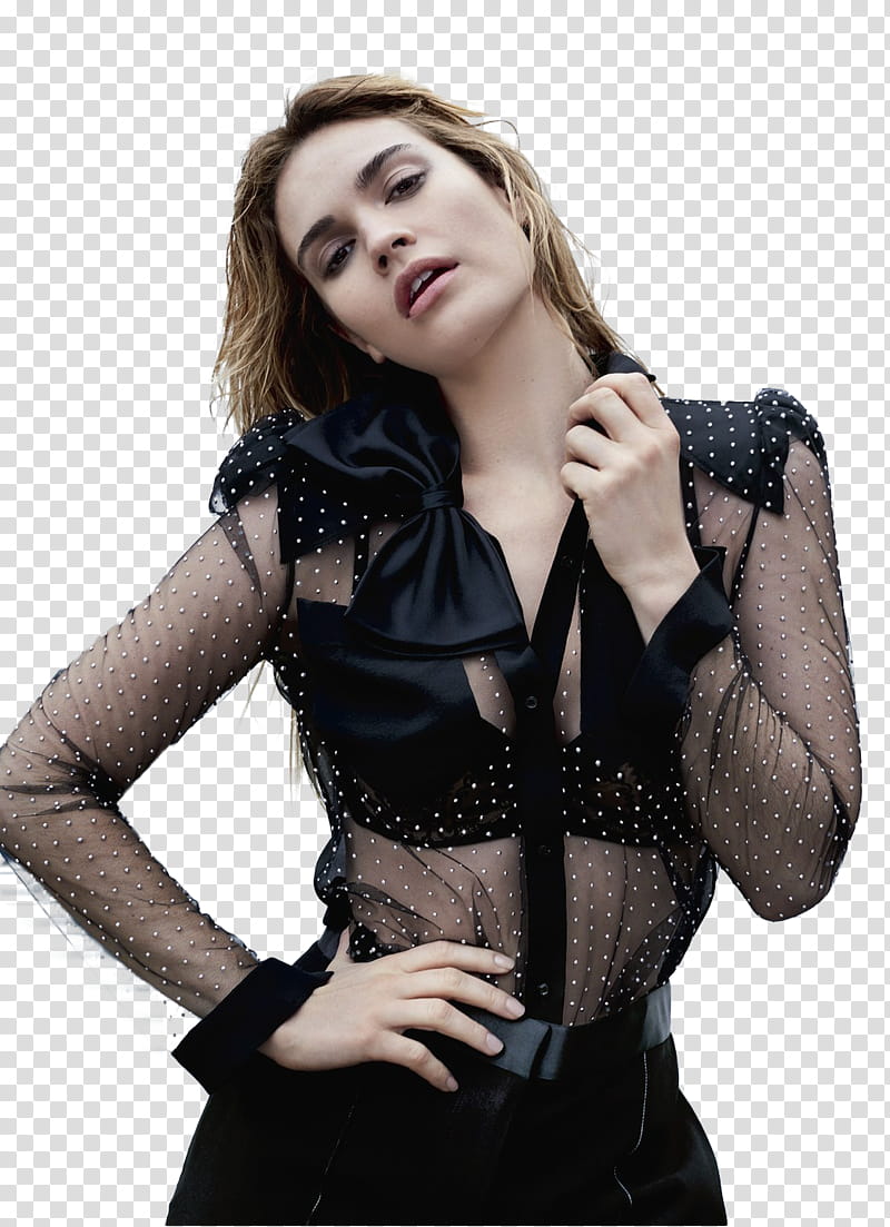 Lily James,  transparent background PNG clipart