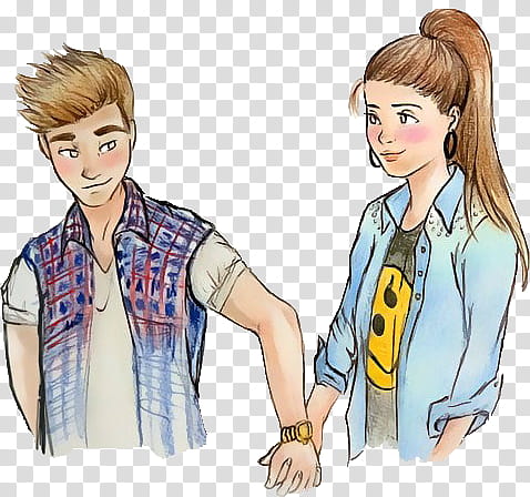 Dibujo Justin y Selena  transparent background PNG clipart