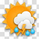 My Phone , sun with raining clouds and thunder animation transparent background PNG clipart