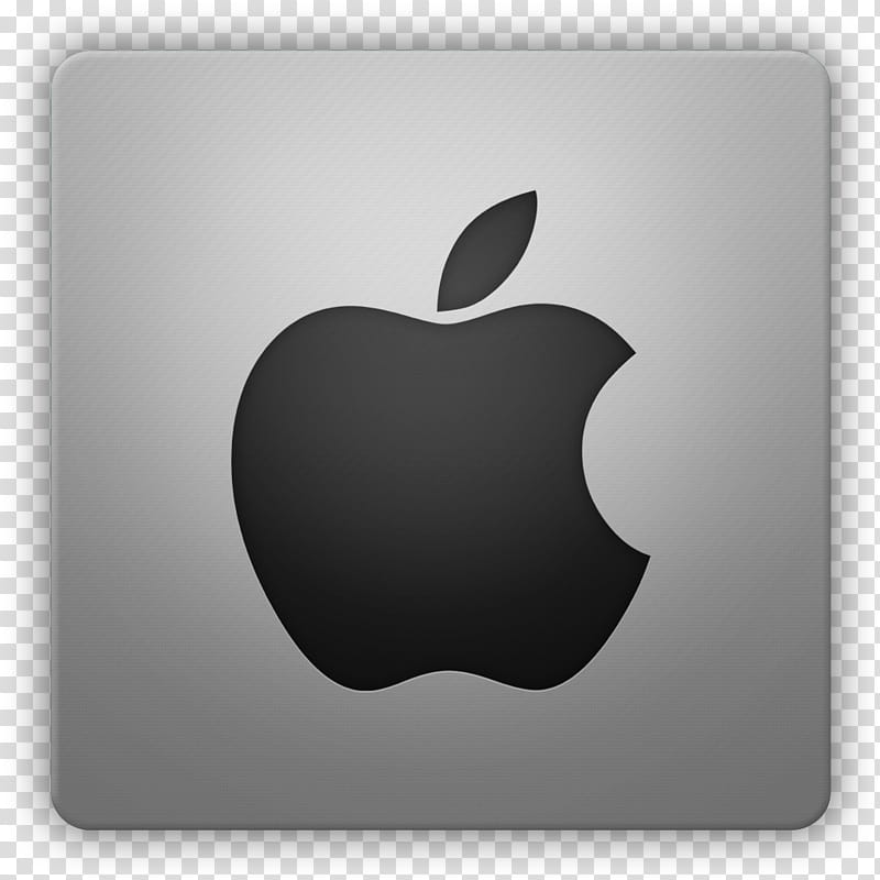 clean HD Icon II, Apple, squircle gray and black Apple logo transparent background PNG clipart