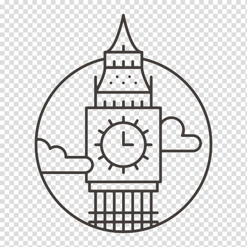 Book Icon, Precise Tv, Icon Design, London, White, Line Art, Clock Tower, Symbol transparent background PNG clipart