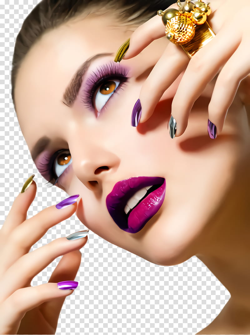 nail face nail polish manicure skin, Beauty, Eyelash, Nail Care, Eyebrow, Lip transparent background PNG clipart