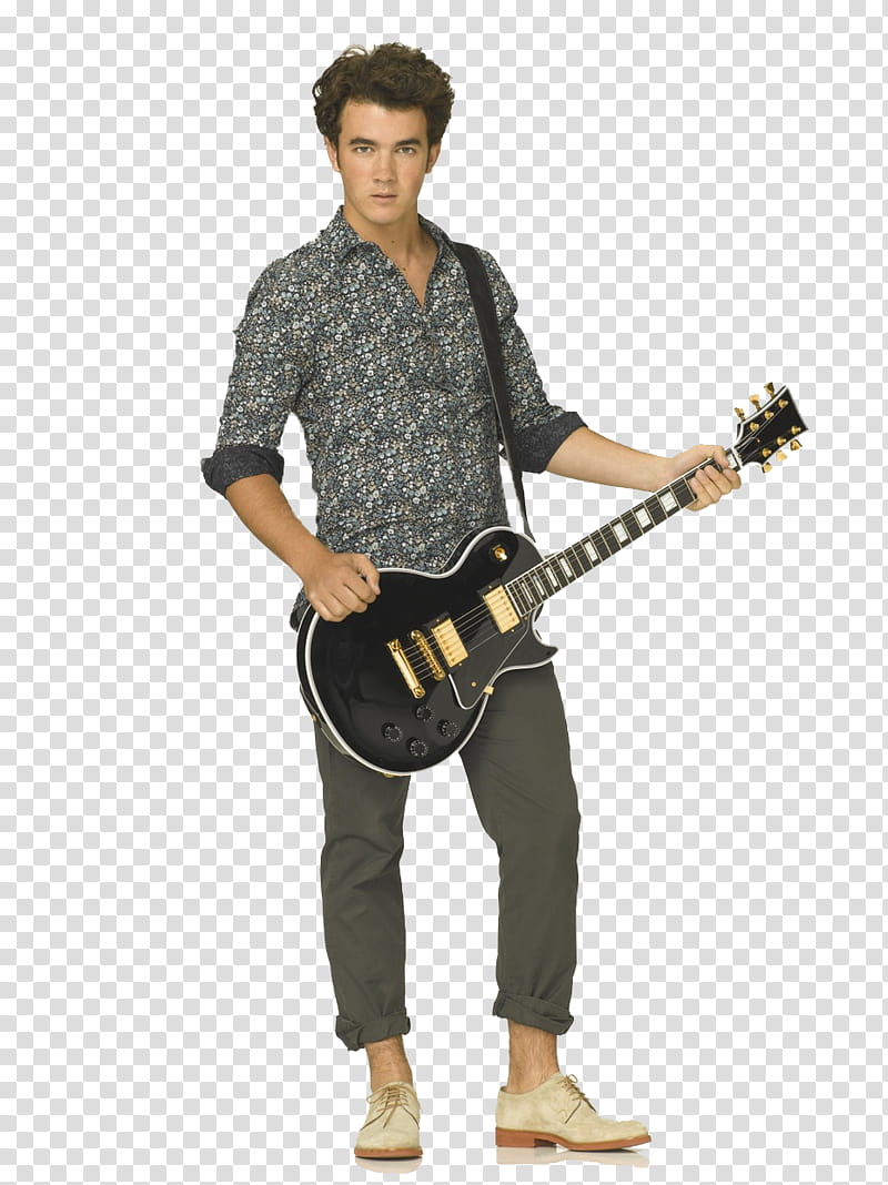 Kevin Jonas, standing man holding guitar transparent background PNG clipart