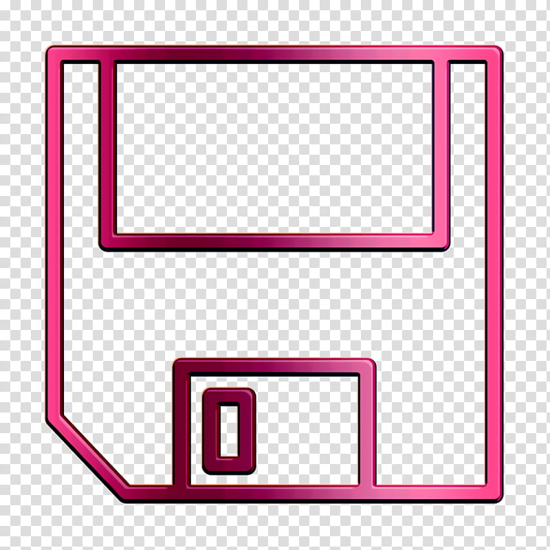 computer icon disk icon electronic icon, Floppy Icon, Technology Icon, Web Icon, Pink, Line, Magenta, Rectangle transparent background PNG clipart