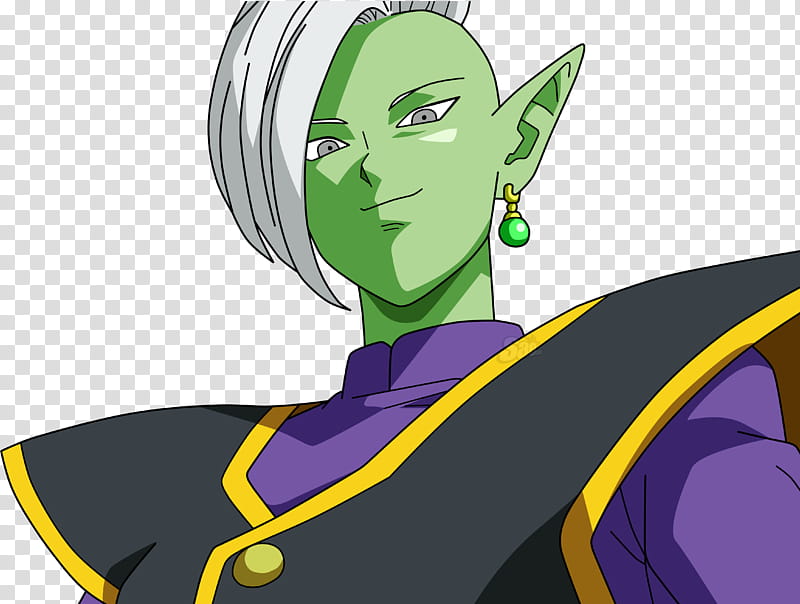 Zamasu V, gray-haired man wearing gray and purple top illustration transparent background PNG clipart