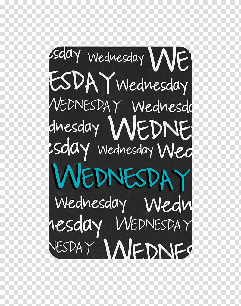 During the Week Journal Cards, wednesday text print transparent background PNG clipart
