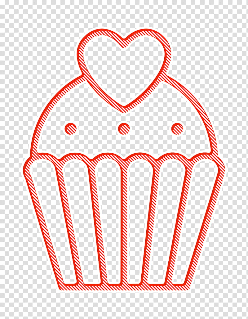 Cake icon Valentine icon Cupcake icon, Red, Pink transparent background PNG clipart