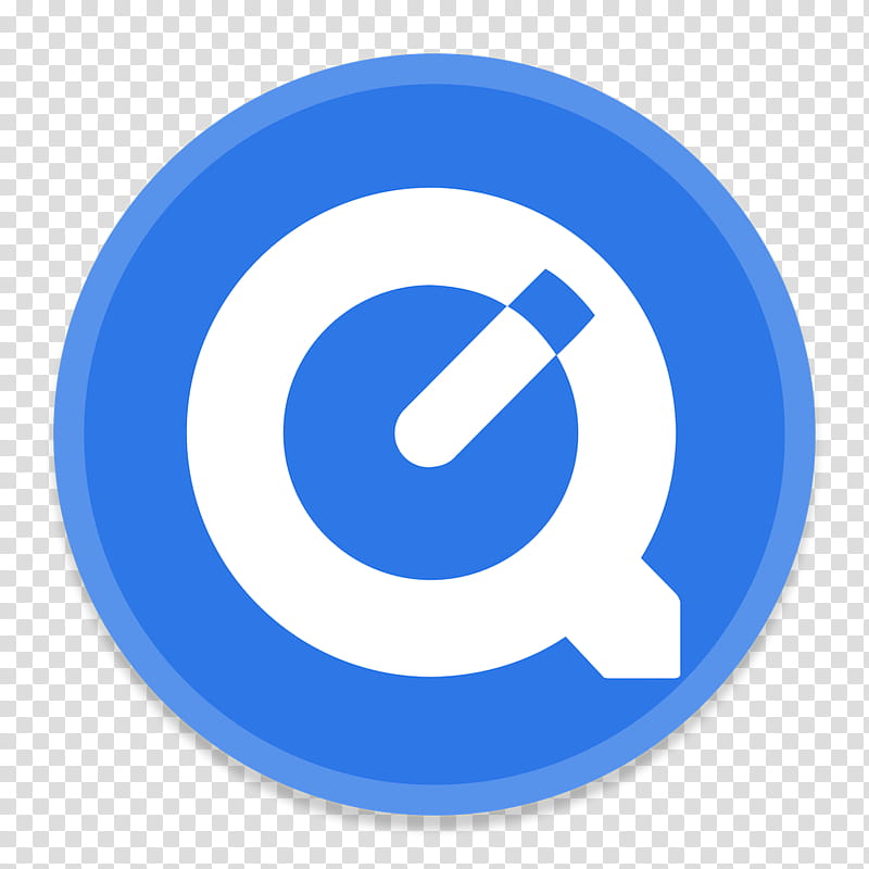 Button UI System Icons, QuickTime, blue and white Q logo transparent background PNG clipart
