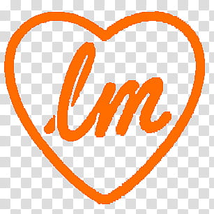 Logos Little Mix, orange lm heart logo transparent background PNG clipart