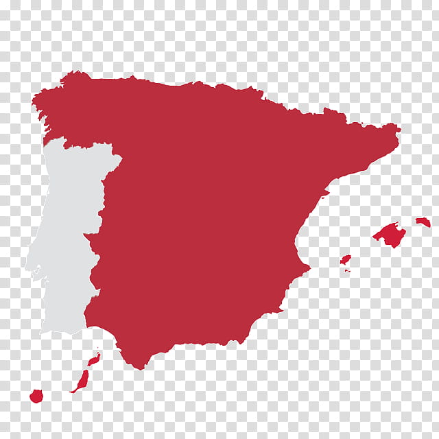 Map, Spain, Blank Map, Red transparent background PNG clipart
