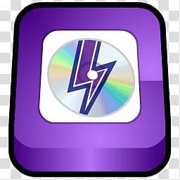 WannabeD Dock Icon age, Daemon-Tools, gray and purple compact disc transparent background PNG clipart