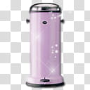 Sparkle Recycle Bins, pink and gray home appliance illustration transparent background PNG clipart