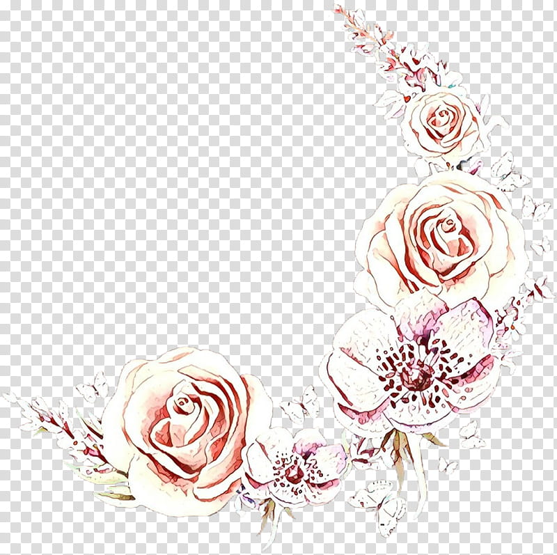 Garden roses, Cartoon, Pink, Flower, Cut Flowers, Rose Family, Plant, Rose Order transparent background PNG clipart