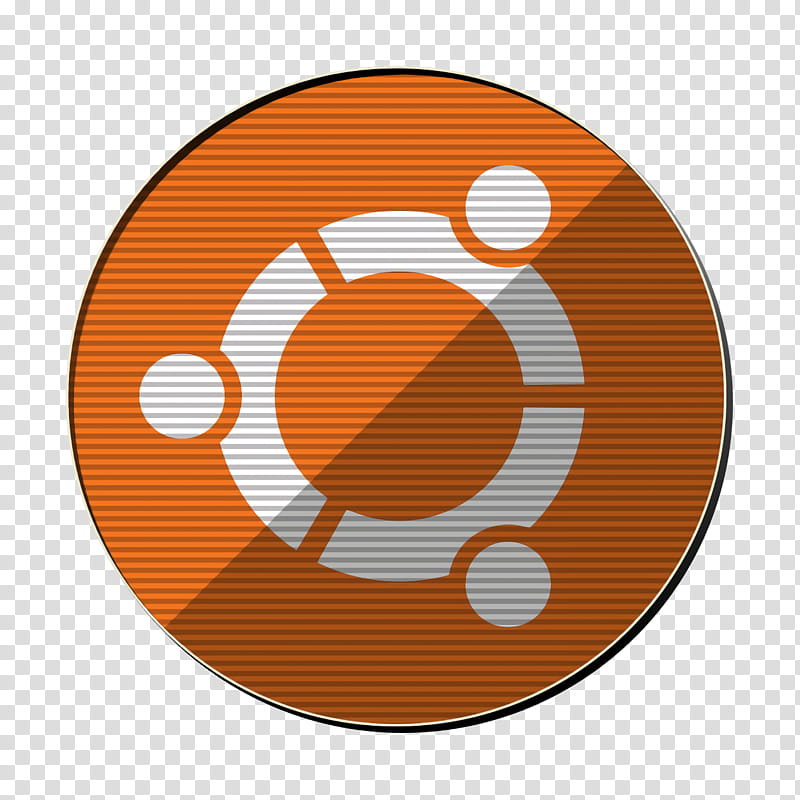 ubuntu icon, Orange, Circle, Logo, Symbol, Sticker transparent background PNG clipart