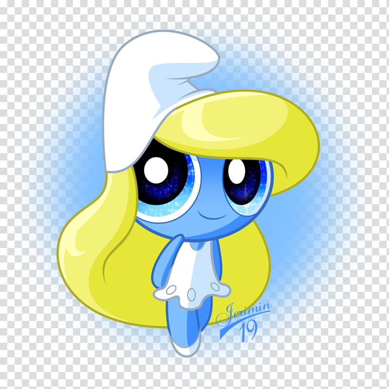 Puffed Smurfette transparent background PNG clipart