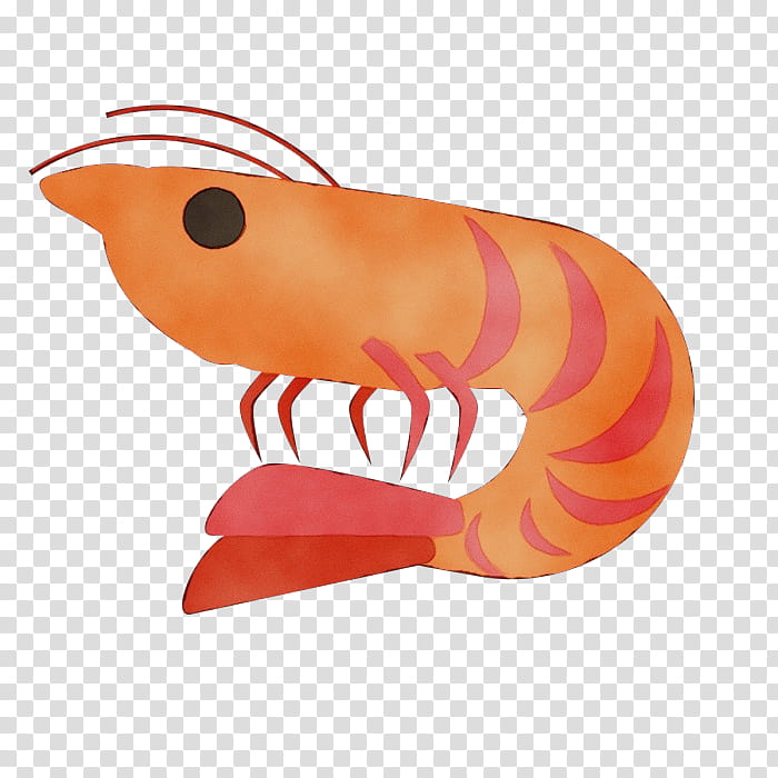 Orange, Watercolor, Paint, Wet Ink, Nose, Cartoon, Lobster, Tail transparent background PNG clipart