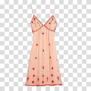 VESTIDOS s, pink and red star print spaghetti strap dress transparent background PNG clipart
