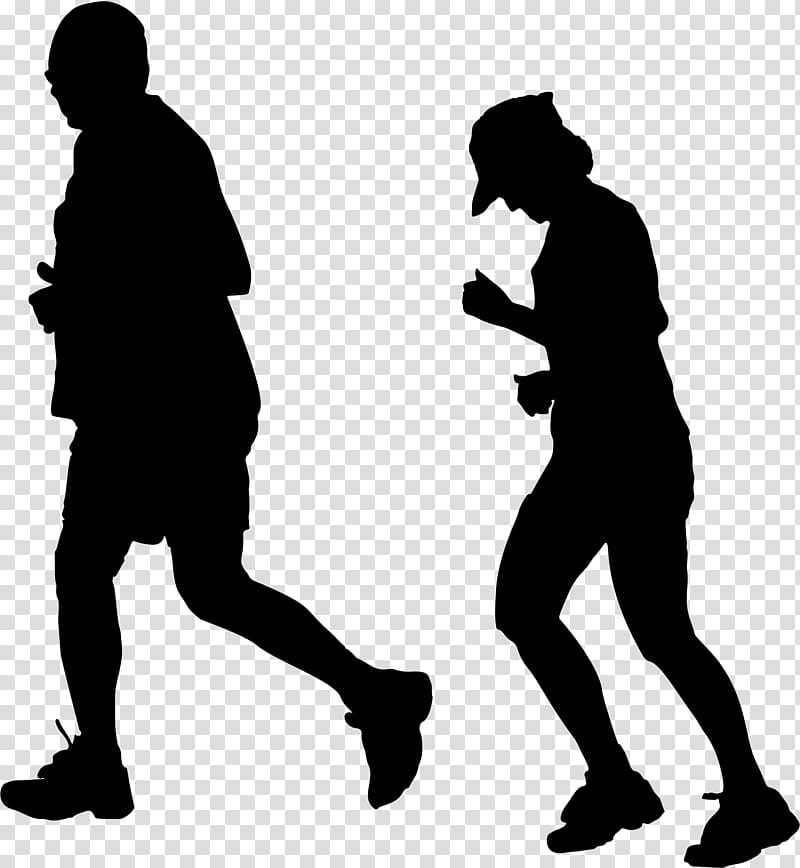 Man, Silhouette, Drawing, Running, Jogging, Human, Recreation transparent background PNG clipart