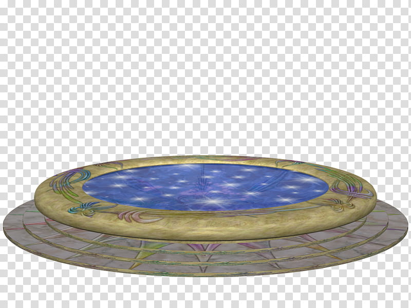 Celestial Pond, round blue and brown platform transparent background PNG clipart