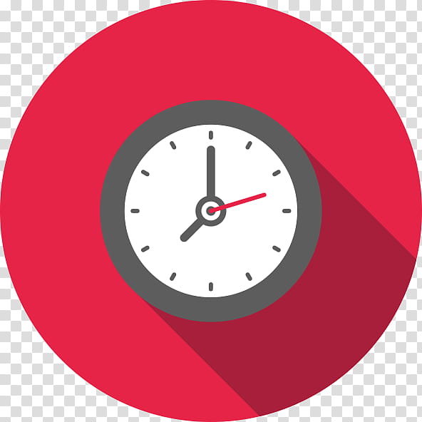 Circle Time, Clock, Timetracking Software, Time Attendance Clocks, Red transparent background PNG clipart