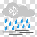 plain weather icons, , cloud and raindrops transparent background PNG clipart