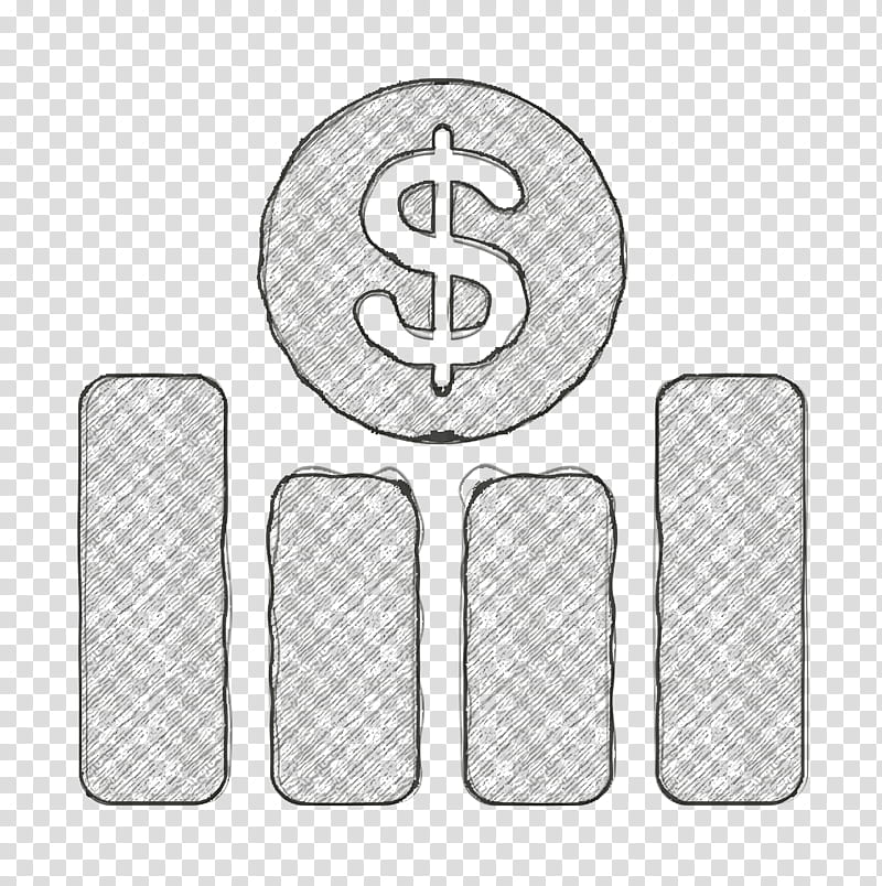 Bar graph with dollar sign icon business icon Office set icon, Profit Icon, Line, Rectangle, Symbol transparent background PNG clipart