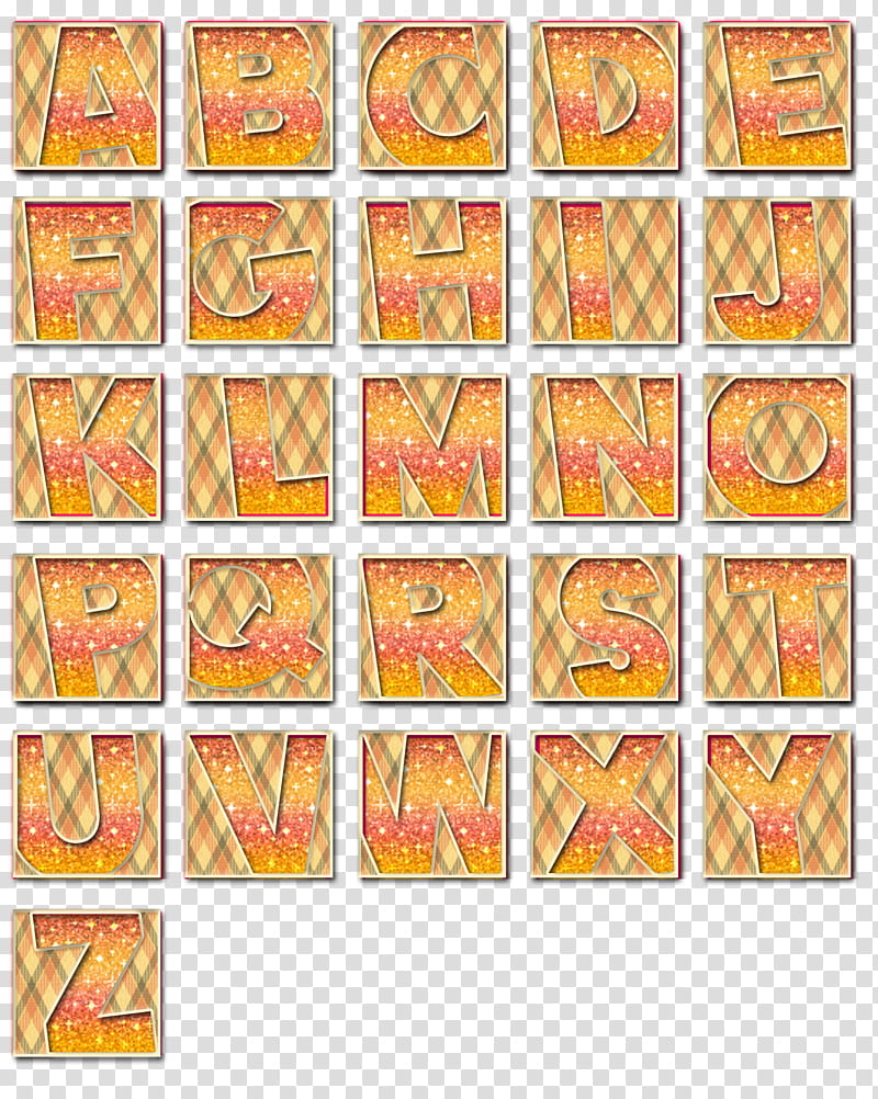 CAPS LOCK glitter alphas, brown alphabet transparent background PNG clipart