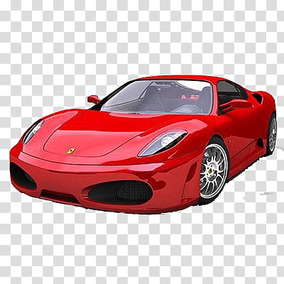 Ferraris with background PSD, red Ferrari coupe transparent background PNG clipart