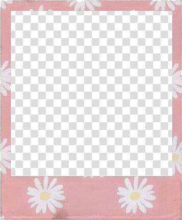 Polaroids , pink and white floral frame transparent background PNG clipart