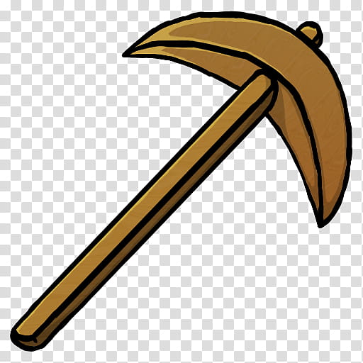 MineCraft Icon  , Wooden Pickaxe, brown axe transparent background PNG clipart