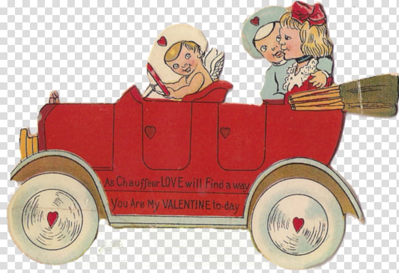 Vintage valentines clips, As Chauffeur Love will Find a way you are my valentine to-day illustration transparent background PNG clipart