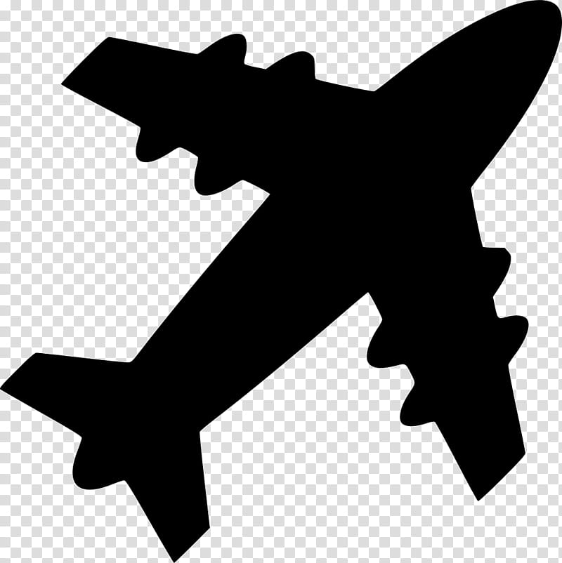 Flight Icon, Airplane, Aircraft, Aviation, Icon Design, Transport, Black And White
, Silhouette transparent background PNG clipart