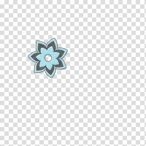 Flores, blue and gray embroidered flower patch transparent background PNG clipart