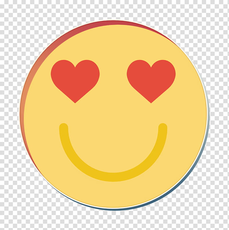 Smile icon Emoticon Set icon In love icon, Yellow, Heart, Smiley, Facial Expression, Cartoon, Circle transparent background PNG clipart