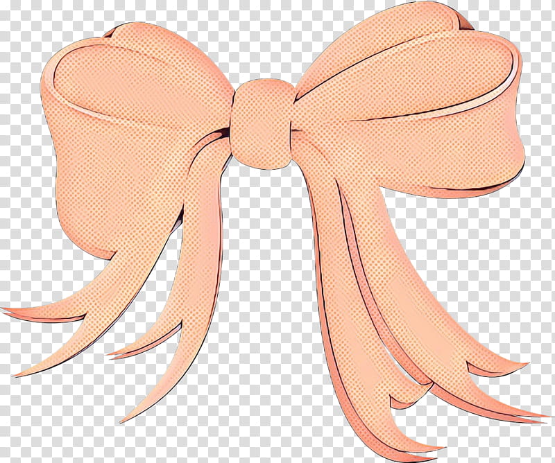 Vintage Retro Ribbon, Pop Art, Jewellery, Ear, Peach, Pink, Fashion Accessory, Bow Tie transparent background PNG clipart