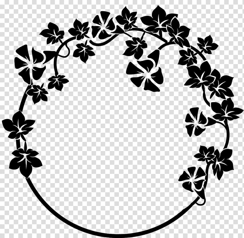 round black flower illustration transparent background PNG clipart