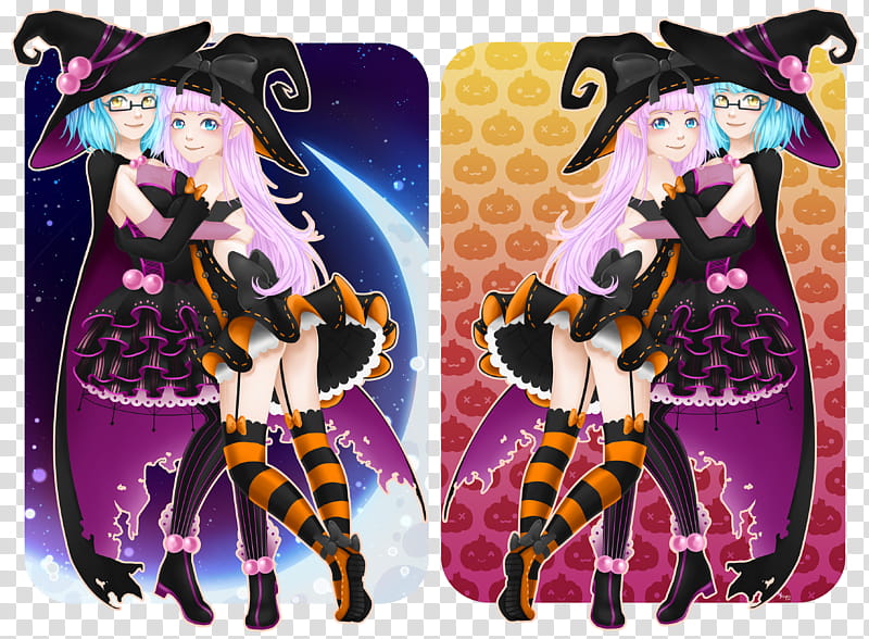 req Sweet witches versions transparent background PNG clipart